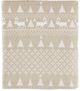 Olliix by Woolrich Tan Winter Frost Queen Flannel Cotton Sheet Set-1