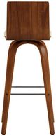 Armen Living Vienna 2-Piece Cream/Walnut Swivel Barstool Set-5