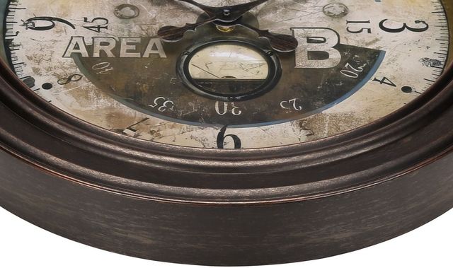 Monarch Specialties Inc. Antique Brown 18" Wall Clock-1