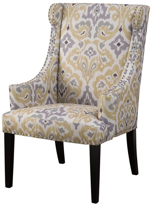 Olliix by Madison Park Yellow Marcel High Back Wing Chair-0