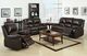 Furniture of America® Oxford Rustic Dark Brown Manual Reclining Sofa-1