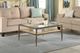Flexsteel® Venice Glass Top Square Coffee Table with Bronze Tapered Legs-2