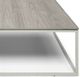 Natuzzi Editions Cabaret Silver Walnut Square Coffee Table with Gray Base-1