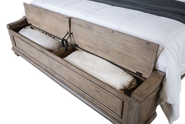 Furniture of America® Philomath Aged Oak Queen Panel Bed-1