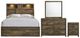 Elements International Bailey 4-Piece Warm Walnut King Panel Bedroom Set-0