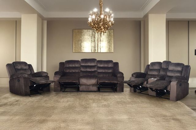 New Classic® Home Furnishings Willow Brown Manual Dual Reclining Sofa-1