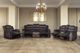 New Classic® Home Furnishings Willow Brown Manual Dual Reclining Sofa-1