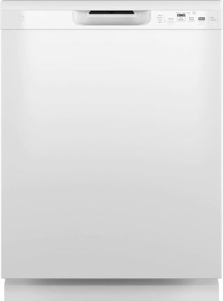 GE® 24" White Front Control Built-In Dishwasher