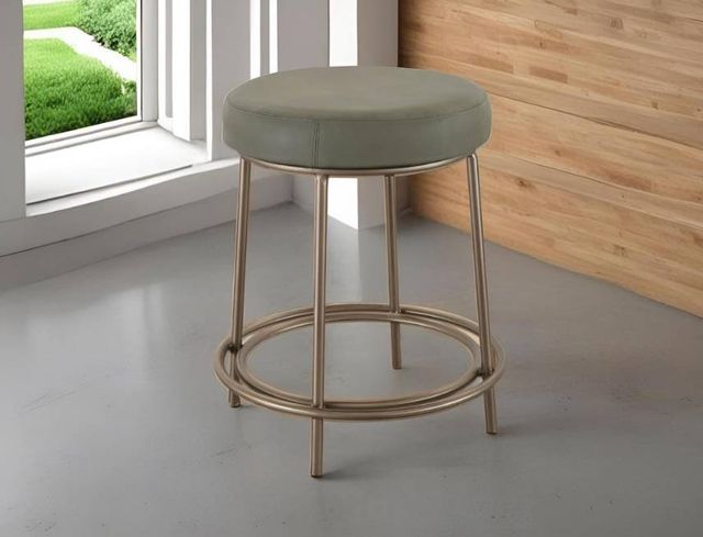 International Furniture Direct Frida Gold/Green Stool-1