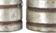 A & B Home Shelburne 3-Piece Copper/Silver Canister Planter Set-1