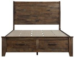 Mazin Furniture Jerrick Burnished Brown Eastern King Bed-0