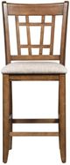 Liberty Furniture Santa Rosa II Antique Honey/Gray Lattice Back 24" Counter Chair-2