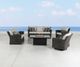 CabanaCoast® Customizable Monterrey Aluminum/Wicker Outdoor Sofa-4