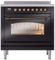 Ilve® Nostalgie II Series 36" Glossy Black Pro Style Induction Range-0