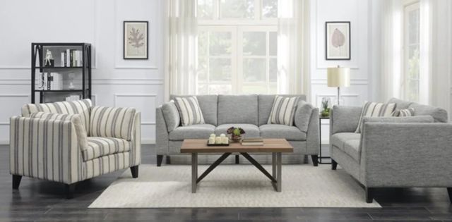Emerald Home Elsbury Gray/White Accent Chair-1