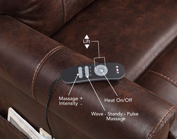 A person relaxing in a massage chair A person relaxing in a massage chair