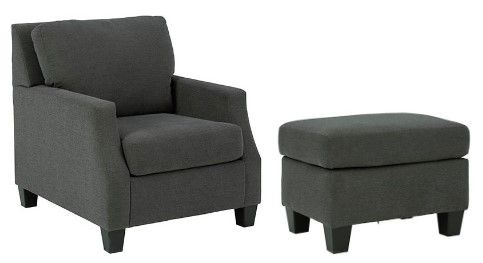 Signature Design by Ashley® Bayonne 2-Piece Charcoal Living Room Chair Set-0