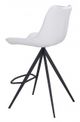 Zuo® Aki White and Black Set of 2 Counter Chairs-3