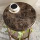 Uttermost® Cusano Antique Brass Round Marble Accent Table-3