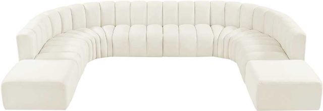 Meridian Furniture Arc 10-Piece Cream Upholstered Modular Sectional-1