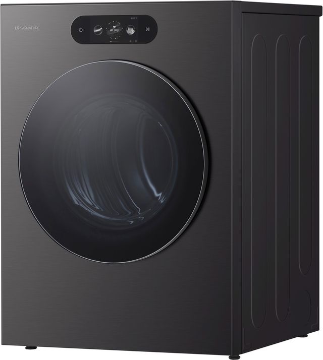 LG SIGNATURE 9 Cu. Ft. Brushed Black Steel Smart Front Load Electric Dryer with Built-In Intelligence, TurboSteam® and Touch LCD Control-4