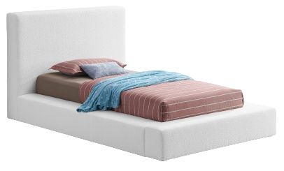 Meridian Furniture Terra Cream Upholstered Twin Panel Bed-0