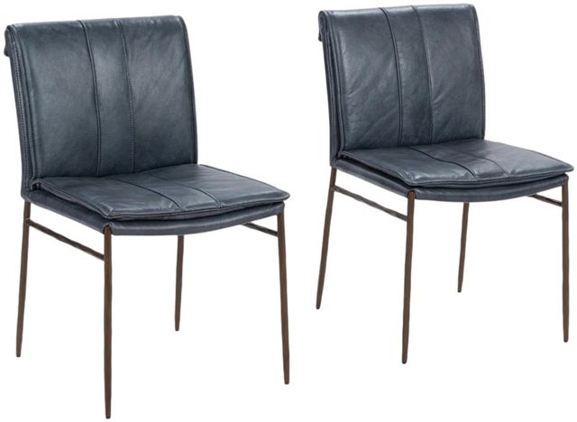 Classic Home Mayer 2-Piece Ocean Blue Dining Chair Set-0