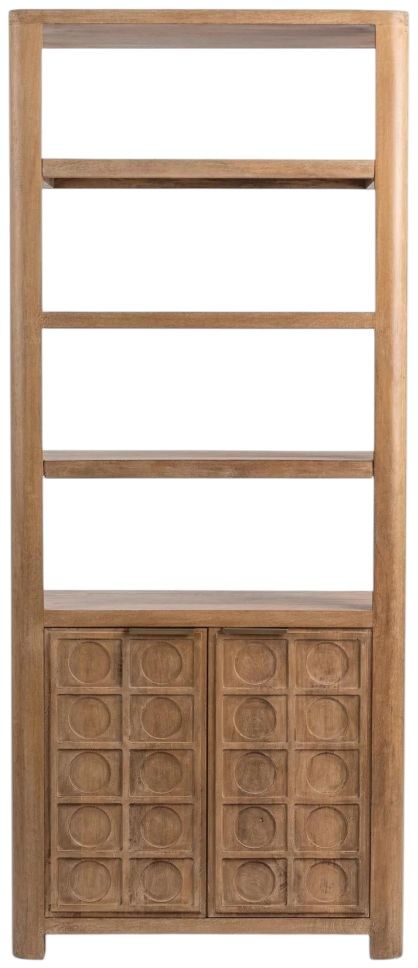 Classic Home Cleveland Sandy Taupe Bookcase-3