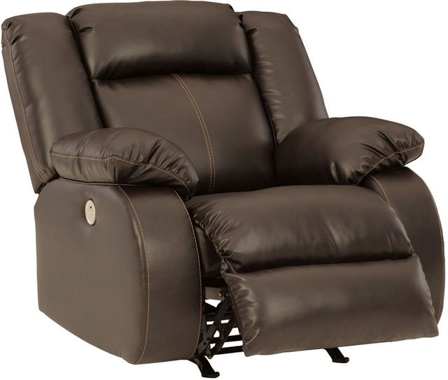 Signature Design by Ashley® Denoron Chocolate Power Rocker Recliner-4