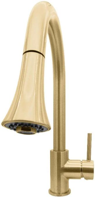 ZLINE Autograph Edition Edison Champagne Bronze Pull Down Single Handle Kitchen Faucet-1