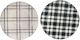 A & B Home 2-Piece Beige/Black/White Round Charger Plates-0