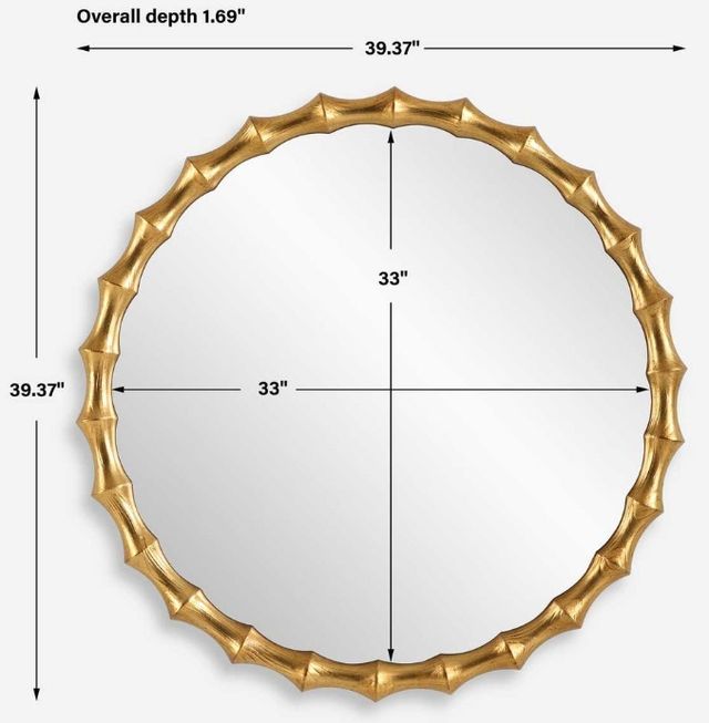 Uttermost® Nacala Gold Round Mirror-3