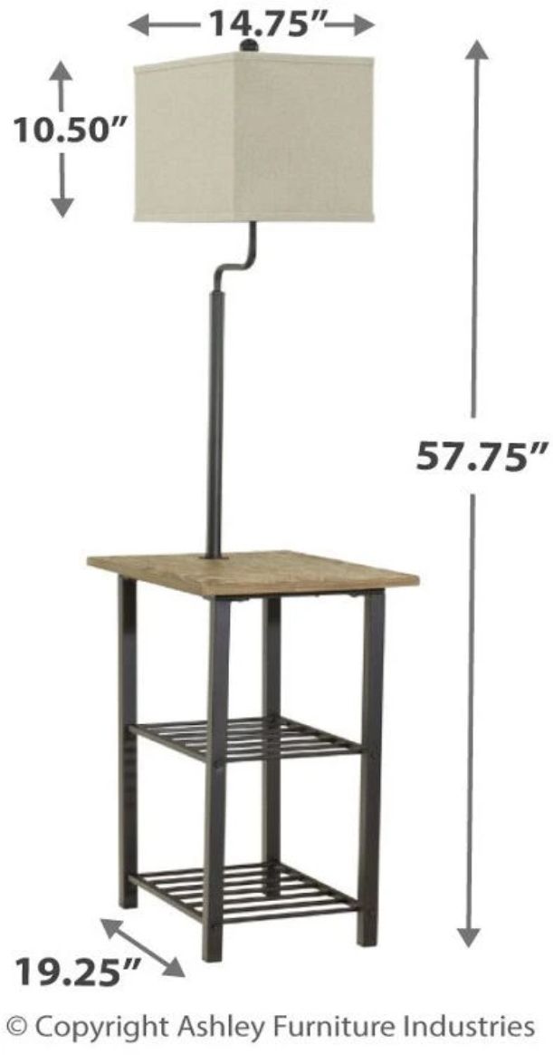 Signature Design by Ashley® Shianne Black Metal Tray Lamp-1