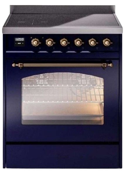 Ilve® Nostalgie II Series 30" Blue Pro Style Induction Range-1