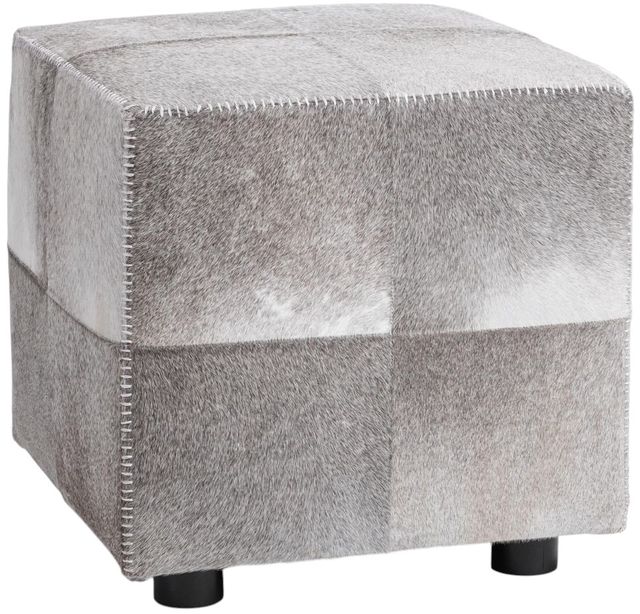 Classic Home Landyn Sparrow Gray 18" Square Ottoman-0