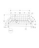 Monarch Specialties Inc. Black 75" Faux Leather Sofa with 2 Pillows-2