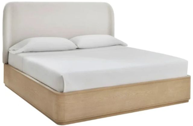 Modus Furniture Penny Buff Cream Ash/Oatmeal California King Upholstered Platform Bed-0