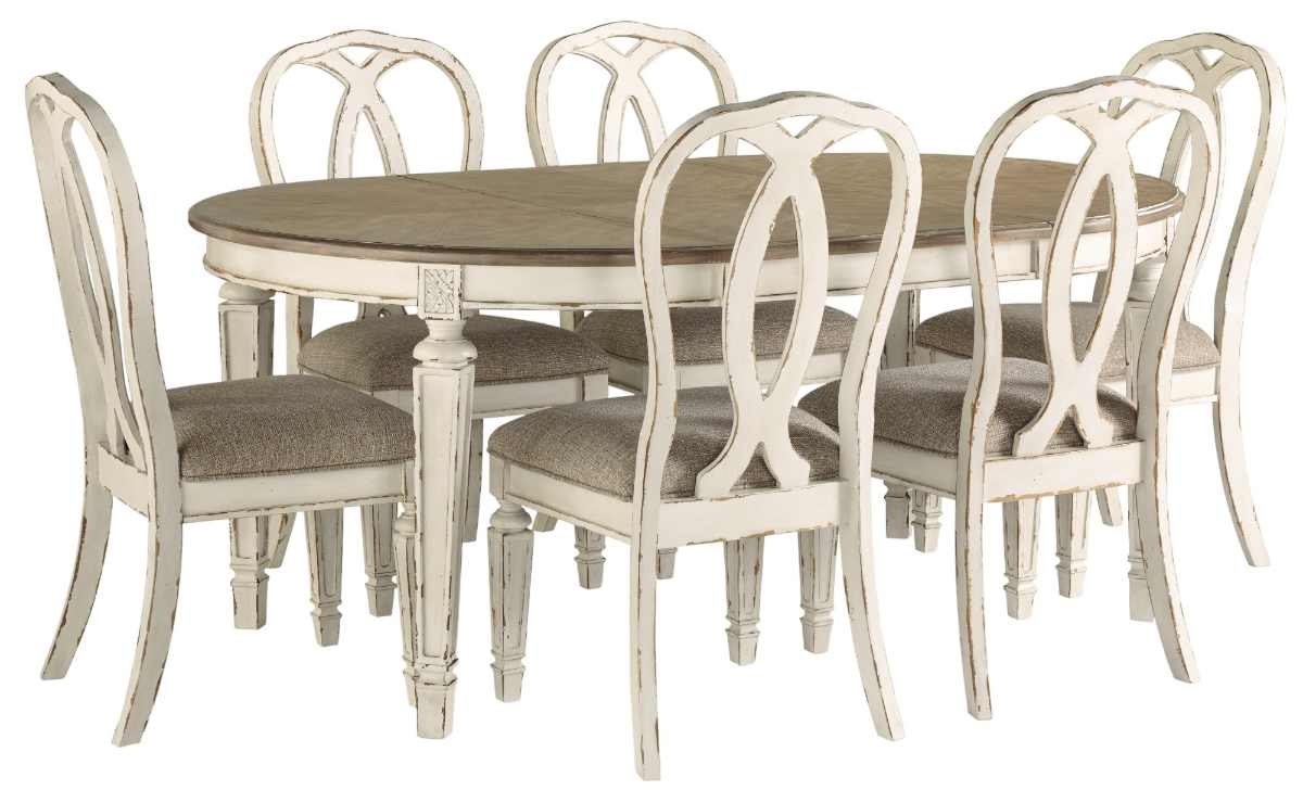 Signature Design by Ashley® Realyn 7-Piece Chipped White Dining
