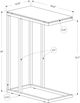 Monarch Specialties Inc. White Metal Frosted Glass Top Accent Table-3