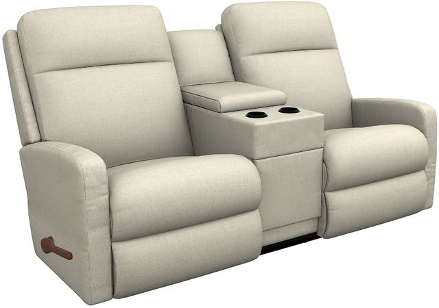 La-Z-Boy® Finley Bone Manual Wall Reclining Loveseat with Console-0