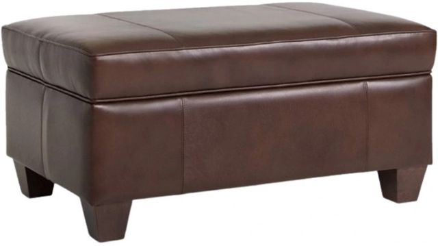 Smith Brothers Customizable 900 Leather Storage Ottoman with Tapered Leg-0