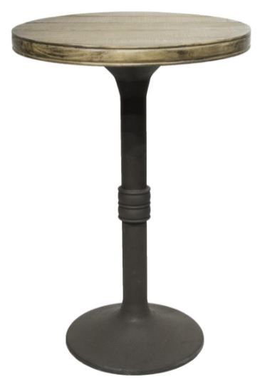 Nest Home Collections Sadie Antique Natural 30" Round Bar Table-0