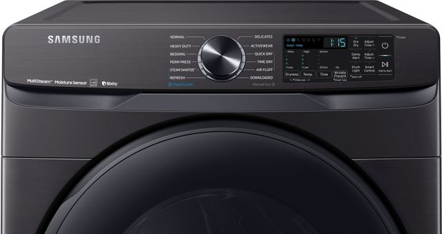 Samsung Fingerprint Resistant Black Stainless Steel Front Load Laundry Pair-2