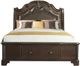Elements International Tabasco Dark Wood King Storage Bed-0