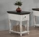 TEI Vintage Estates Antique White/Dark Knotty Oak Chair Side Table-3