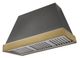 AGA Euclid 48" Slate Wall Mounted Range Hood  with Brushed Brass Trim-0