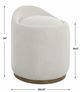 Uttermost® Swirl White Swivel Sheepskin Ottoman-2