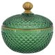A & B Home Gold/Green Candy Jar-1
