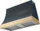 La Cornue Cornufé Marquee 44" Quintessential Teal Wall Mounted Range Hood with Brushed Brass Trim-0