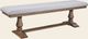 Urban Collections by Yutzy Woodworking Naples Retreat White Oak/Yolo-Grey 44" Upholstered Dining Bench-0